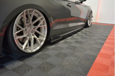 Накладки сплиттеры на пороги на Audi S5 B9